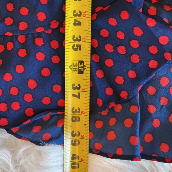 Pescara Navy with Red Polka dots Wrap Dress Ladies Size XL - Picture 5 of 6